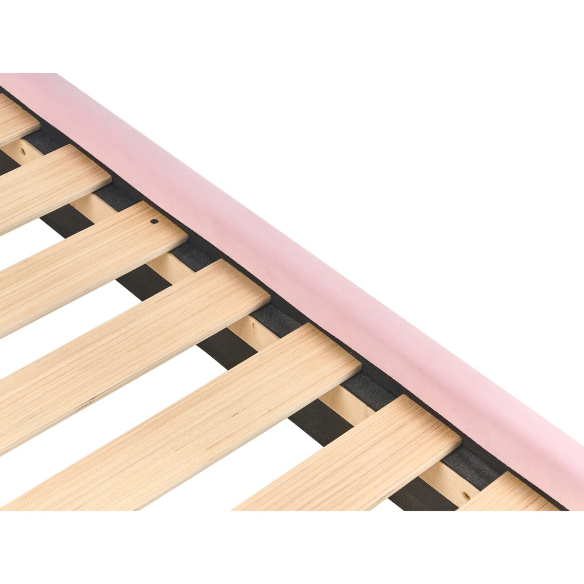 Łóżko dziecięce Muszla Welur NEULISE 90 x 200 cm Różowy