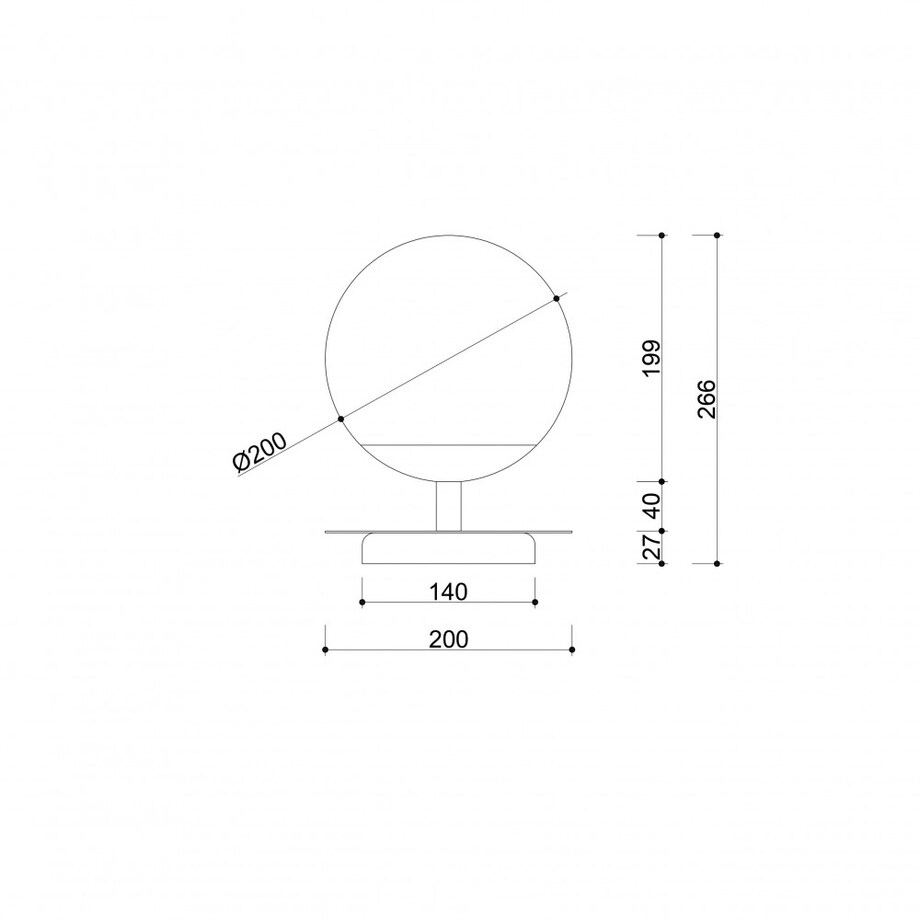 PLAAT ST czarna lampa stołowa z mosiądzem