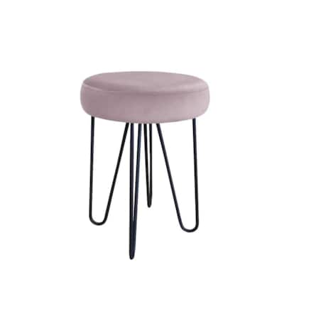 Taboret TORIN 2 MG VELVET jasnoróżowy
