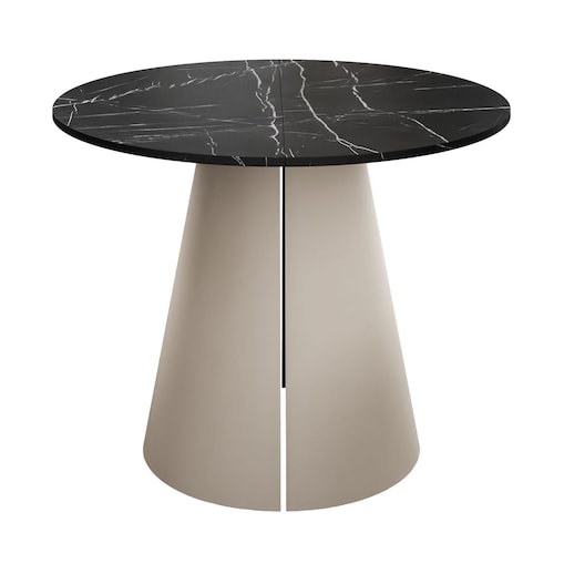 Okrągły stół rozkładany LAVA, średnica 100cm, kaszmir / Black Pietra Grigia