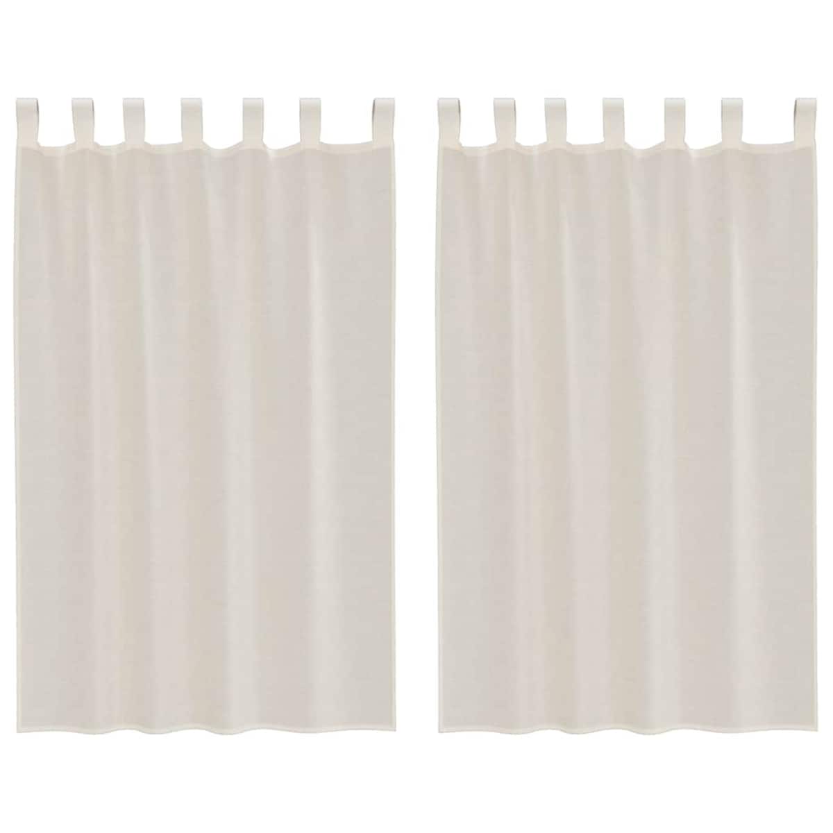 vidaXL Zasłony woalowe z zakładką na górze 2 szt. kremowe