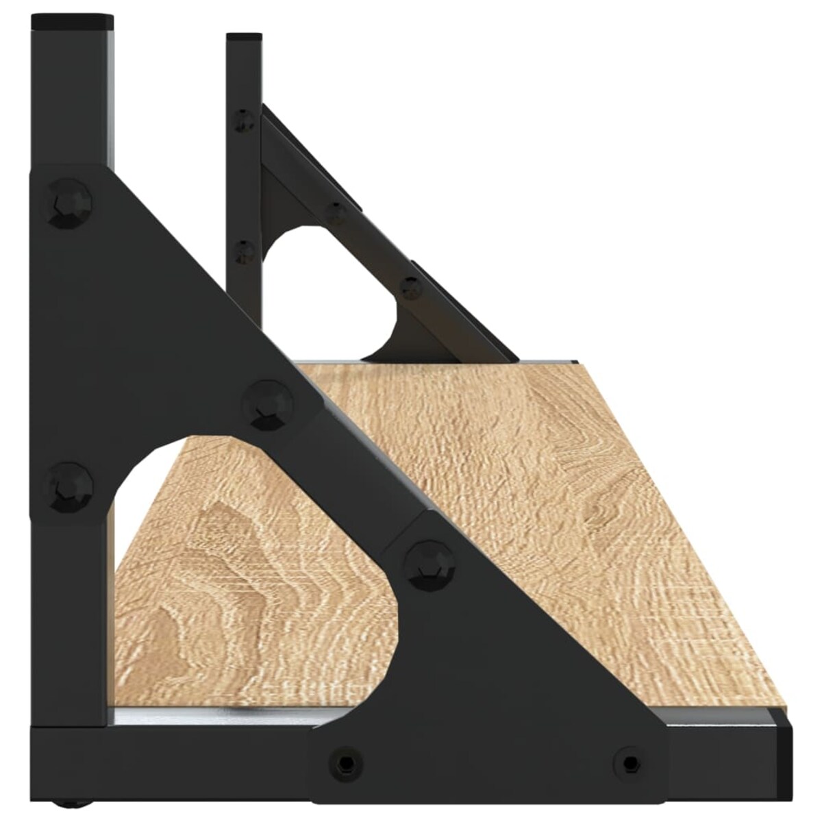 vidaXL Półki ścienne, 2 szt., dąb sonoma, 60x15x15,5 cm