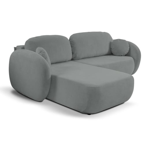 Nowoczesny narożnik rozkładany OLIVIO lewy - ciemnoszary