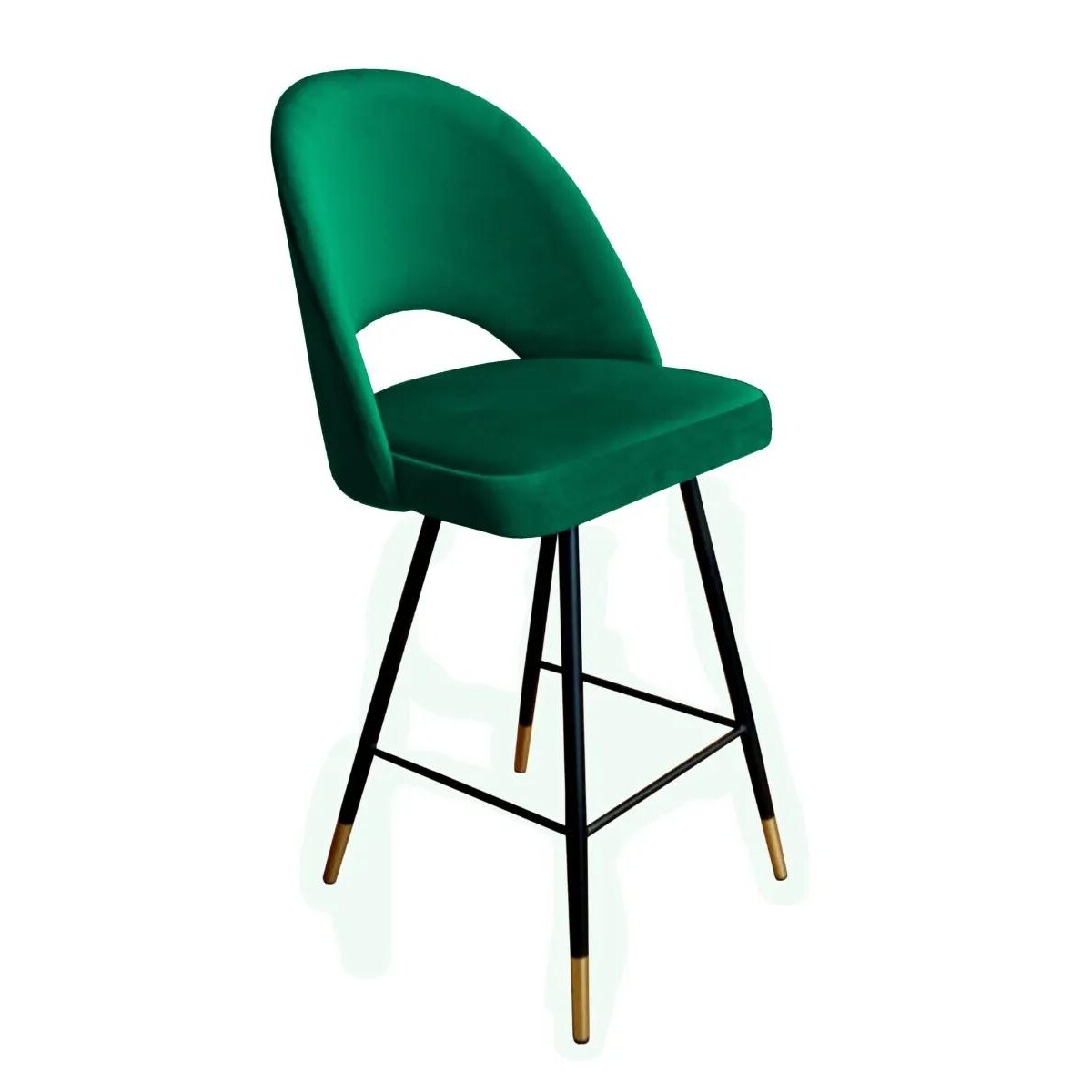 Hoker niski ISKAR VELVET GOLD zielony