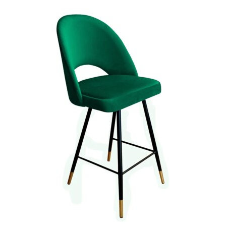 Hoker niski ISKAR VELVET GOLD zielony