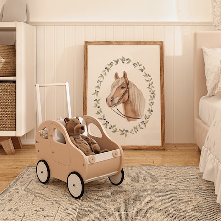 Plakat dla dzieci Koń Palomino 30x40