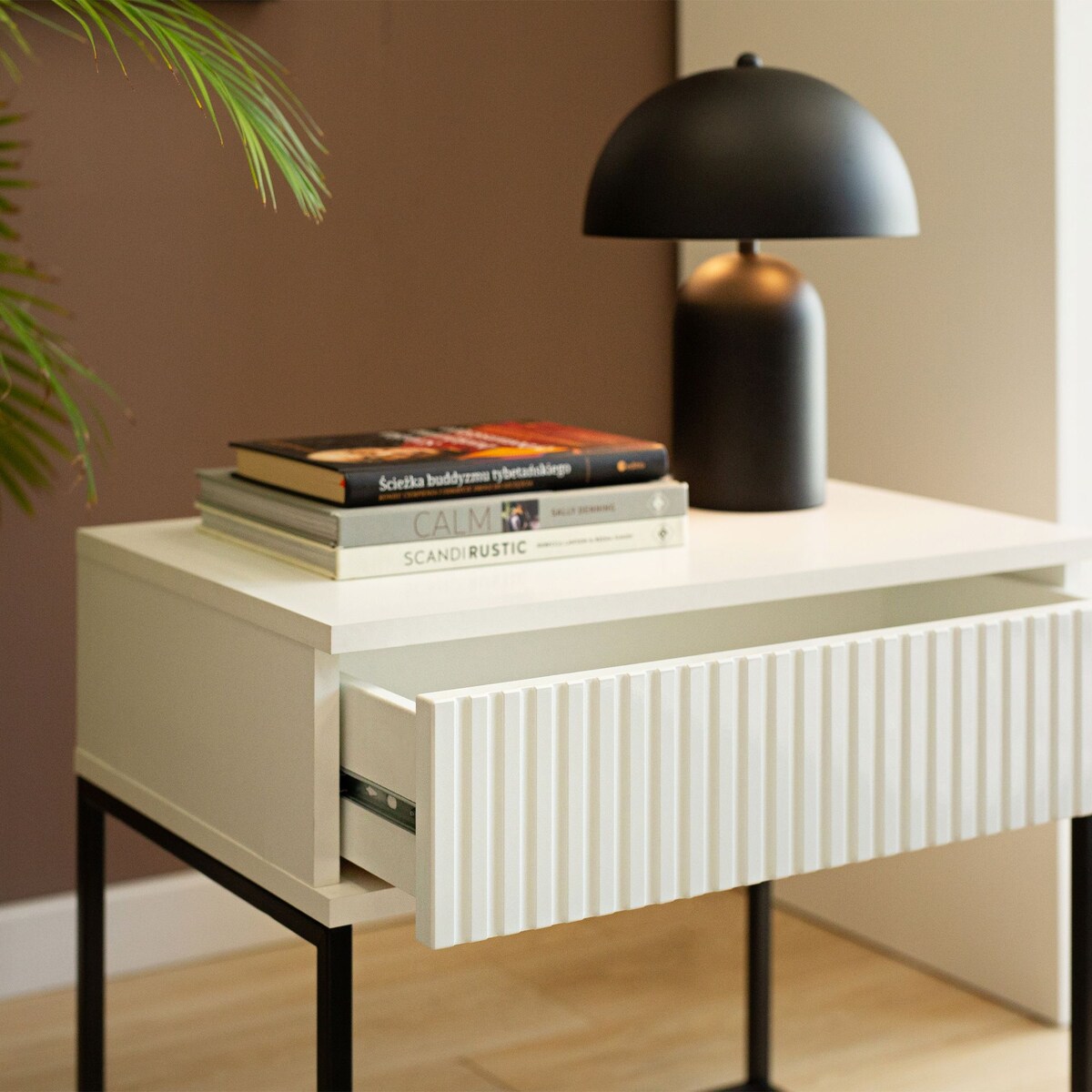 Konsimo RECTUS Zestaw stolików nocnych 2szt.w kolorze białym