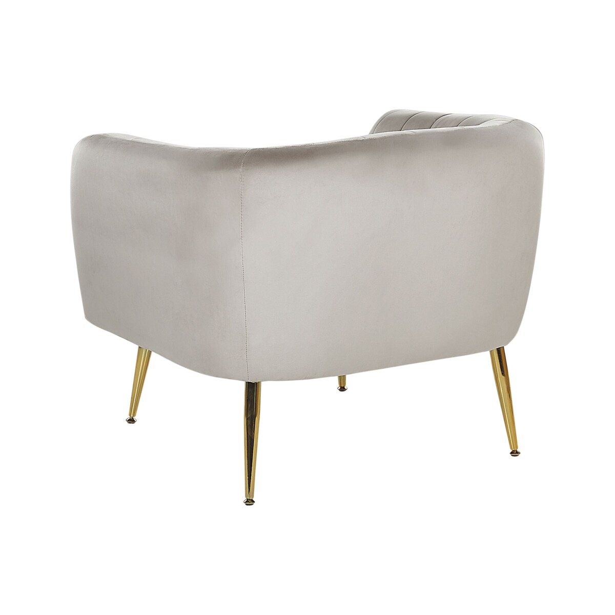 Fotel welurowy beżowy LACONIA