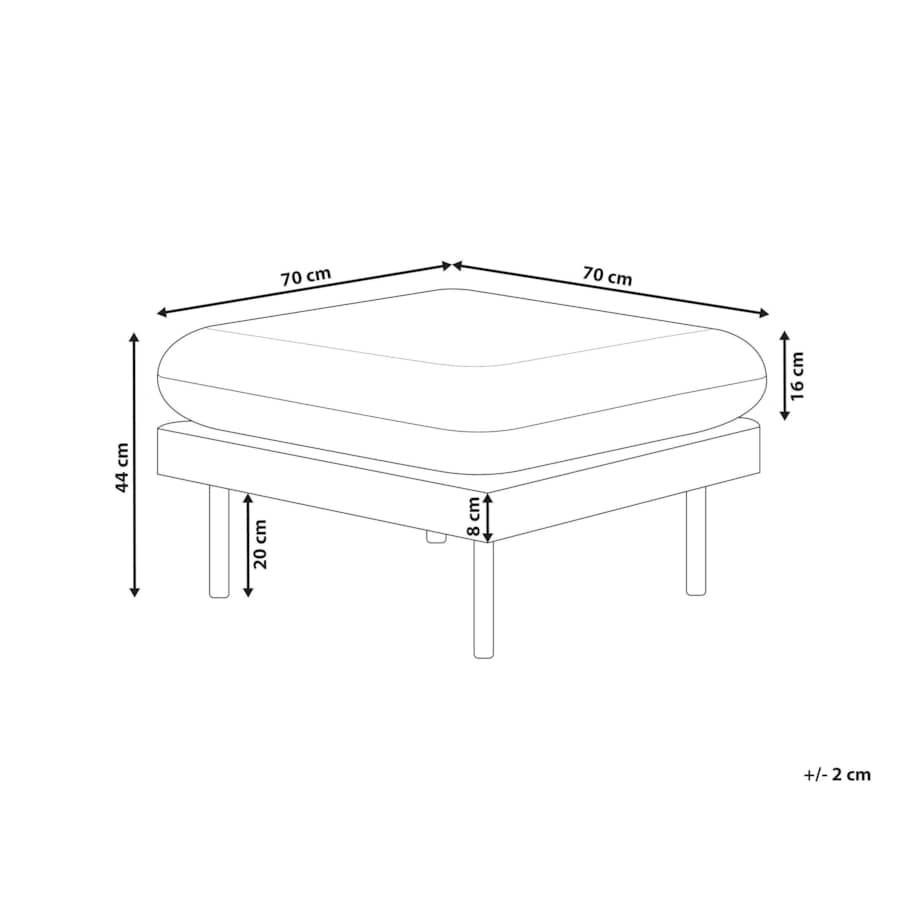 Otomana tapicerowana złoty brąz VINTERBRO