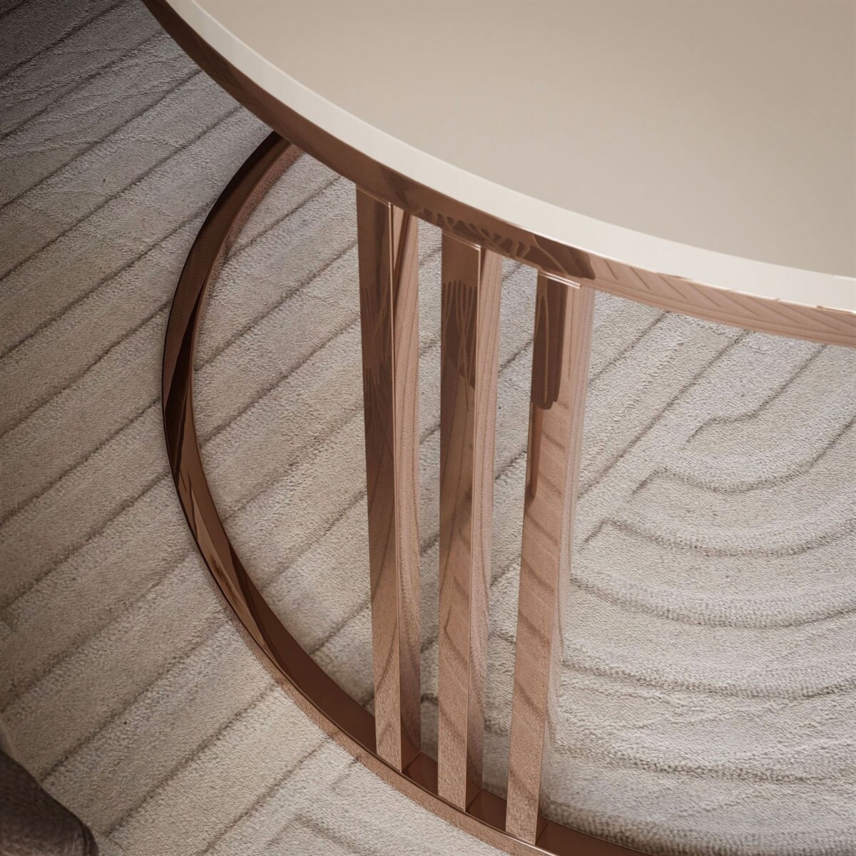 Stolik kawowy LORI 2w1 miedź kaszmir połysk