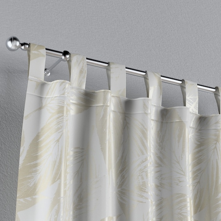 Zasłona na szelkach 1 szt. 130x245 ecru liście