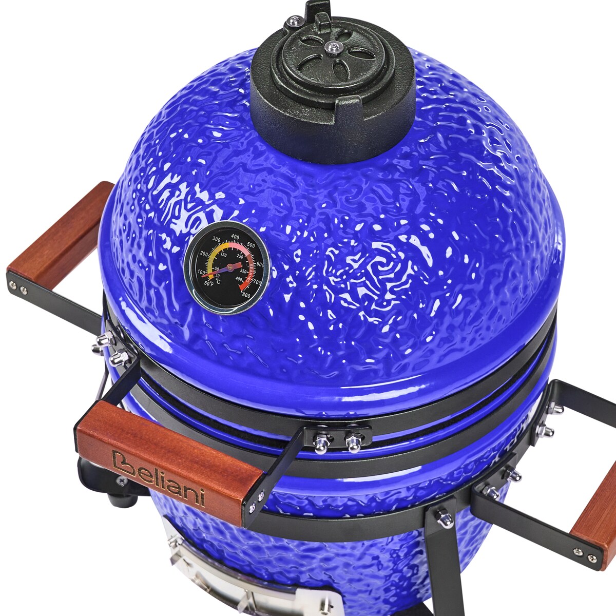 Mini grill węglowy KAMADO Ceramika Niebieski