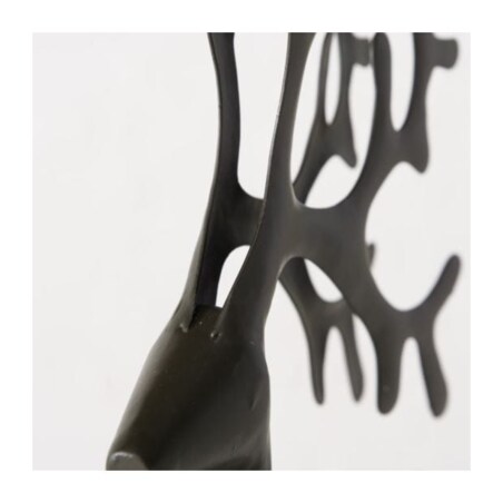 FIGURKA RENIFER 55cm świąteczna metalowa czarna matowa jeleń dekoracyjna