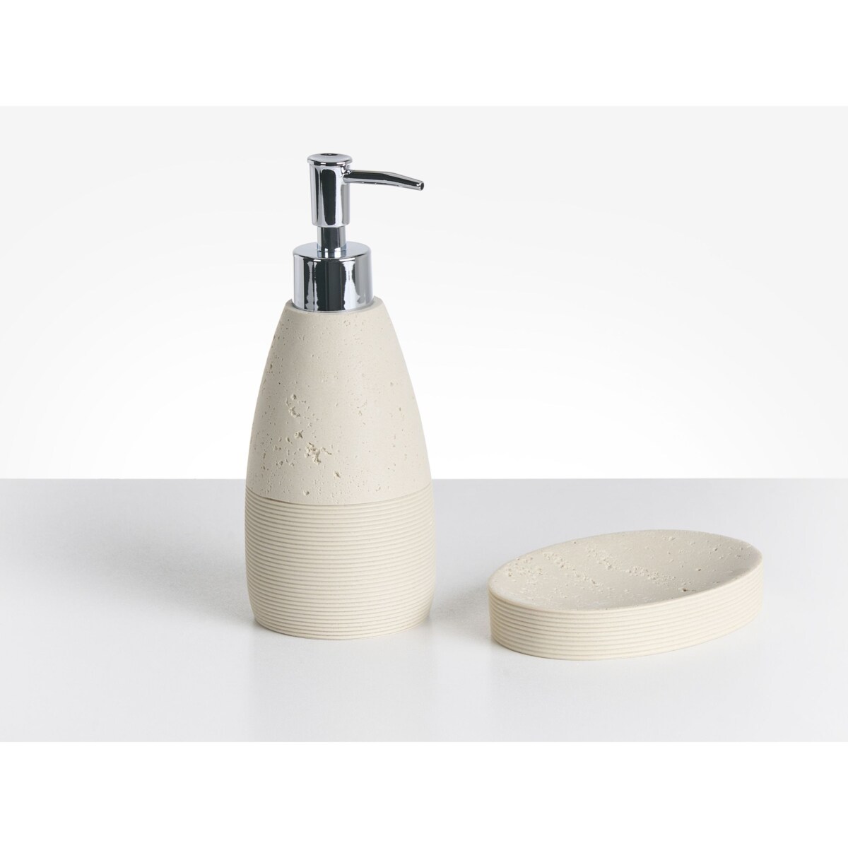 Zestaw akcesoriów łazienkowych 5 elementów YARAPA Jasnobeżowy