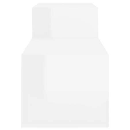 vidaXL Szafka na buty, wysoki połysk, biała, 150x35x45 cm