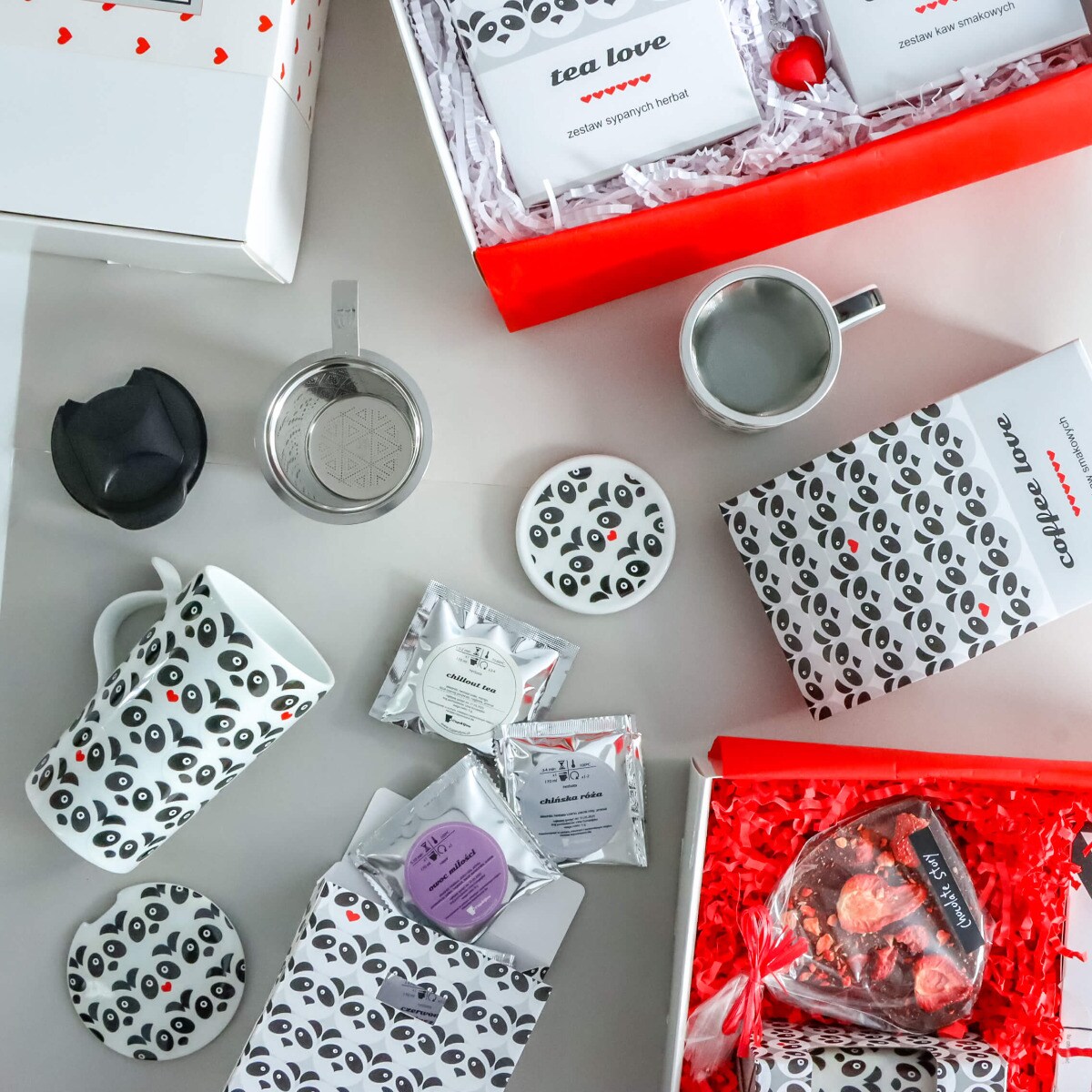 Coffee love zestaw kaw - prezent upominek dla zakochanych z kawą aromatyzowana smakową 10x10g walentynki 2024 dla niej niego dziewczyny chłopaka żony mężą