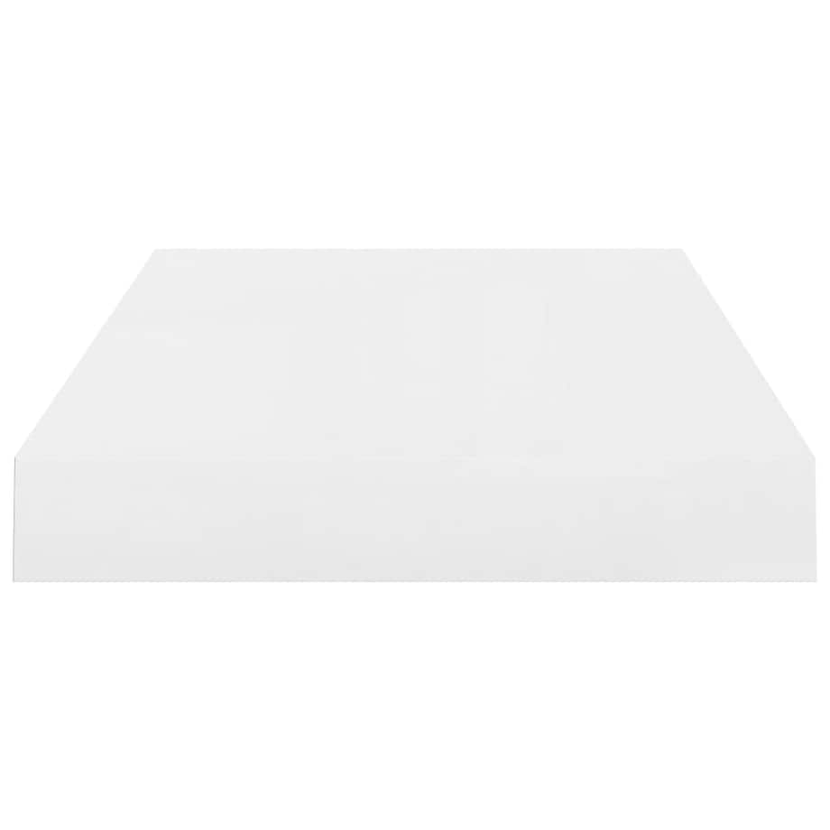 vidaXL Półki ścienne, 2 szt., białe, wysoki połysk, 40x23x3,8 cm, MDF