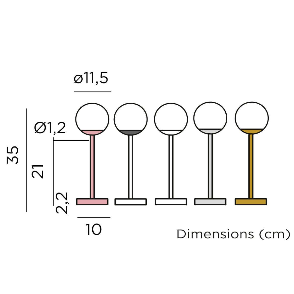 Stołowa lampka zewnętrzna Norai LUMNRS035BXWLNW King Home ball IP44 biała