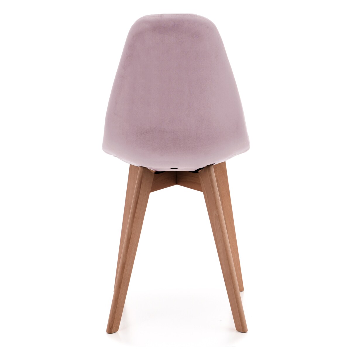 Krzesło tapicerowane skandynawskie welur VEGAS różowy