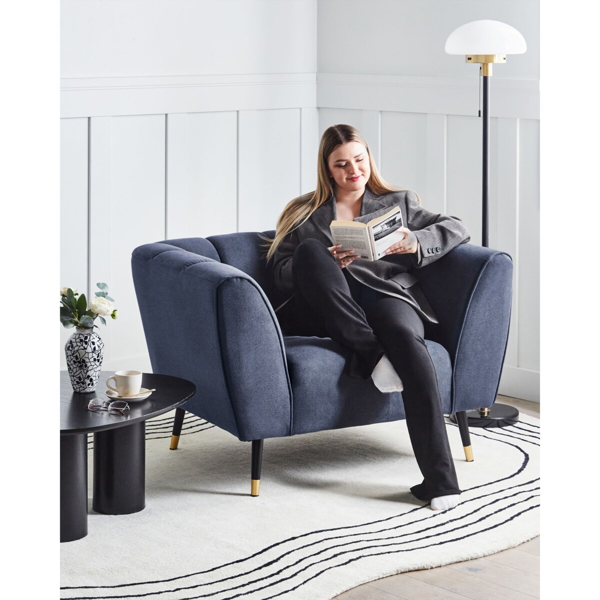 Fotel ORSTA Ciemnoniebieski