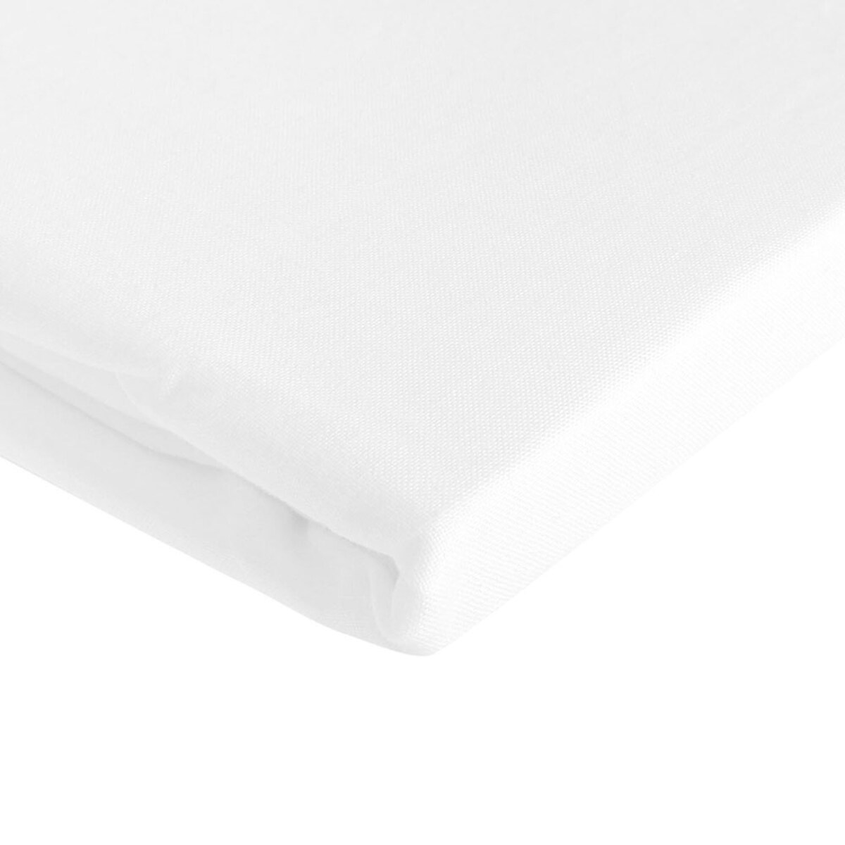 Prześcieradło bawełniane bez gumki 160x200 + dodatkowe 20cm po bokach białe