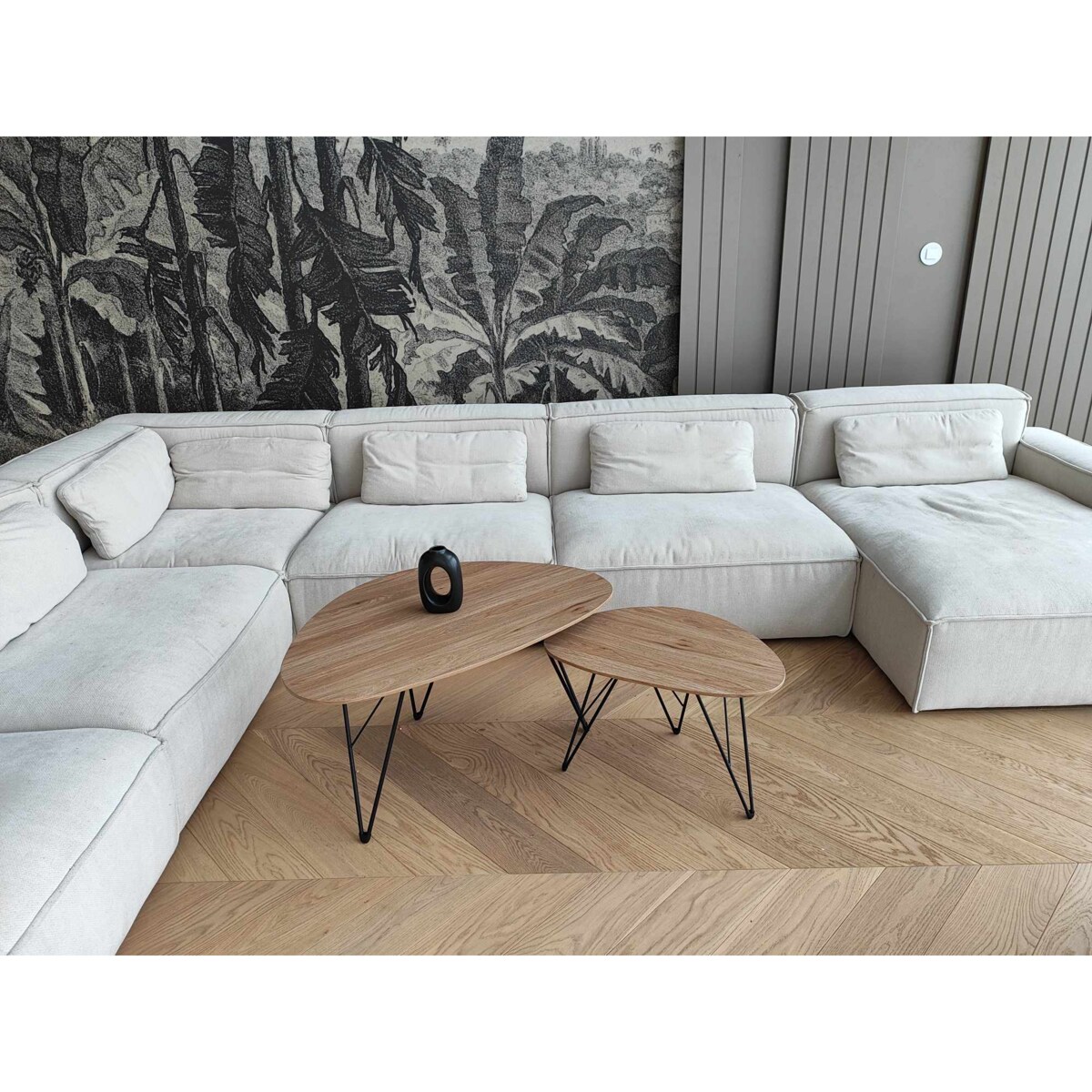 Stolik kawowy 2w1 zestaw loft nowoczesny do salonu jadalni