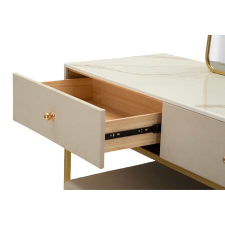 Toaletka Luxury Dressin, zestaw 3 szt., 120 x 45 x 75 cm, konsola do makijażu, wielokolorowy, Mauro Ferretti