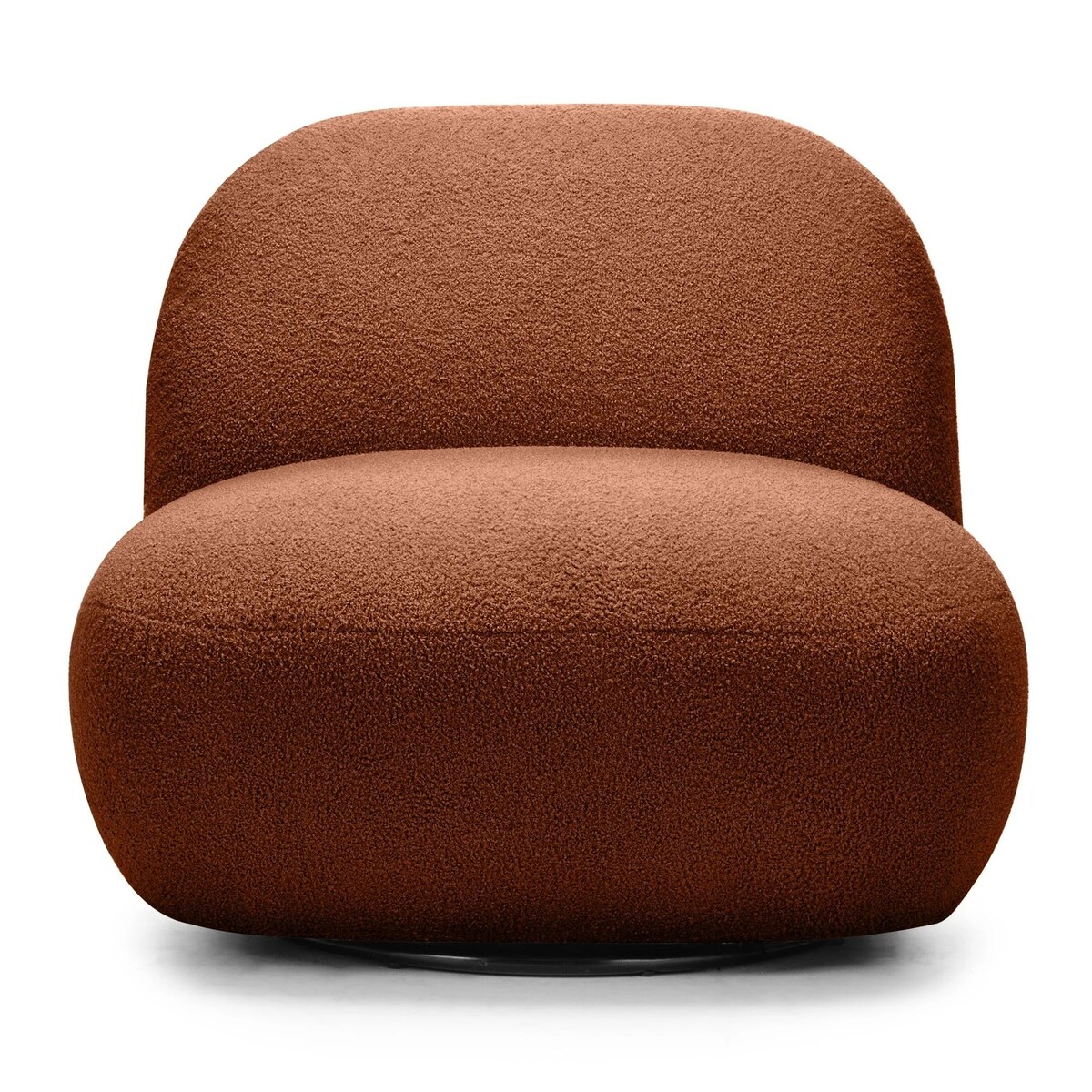 Fotel obrotowy 73x85x85 cm TENNO-3 bouclé miedziany