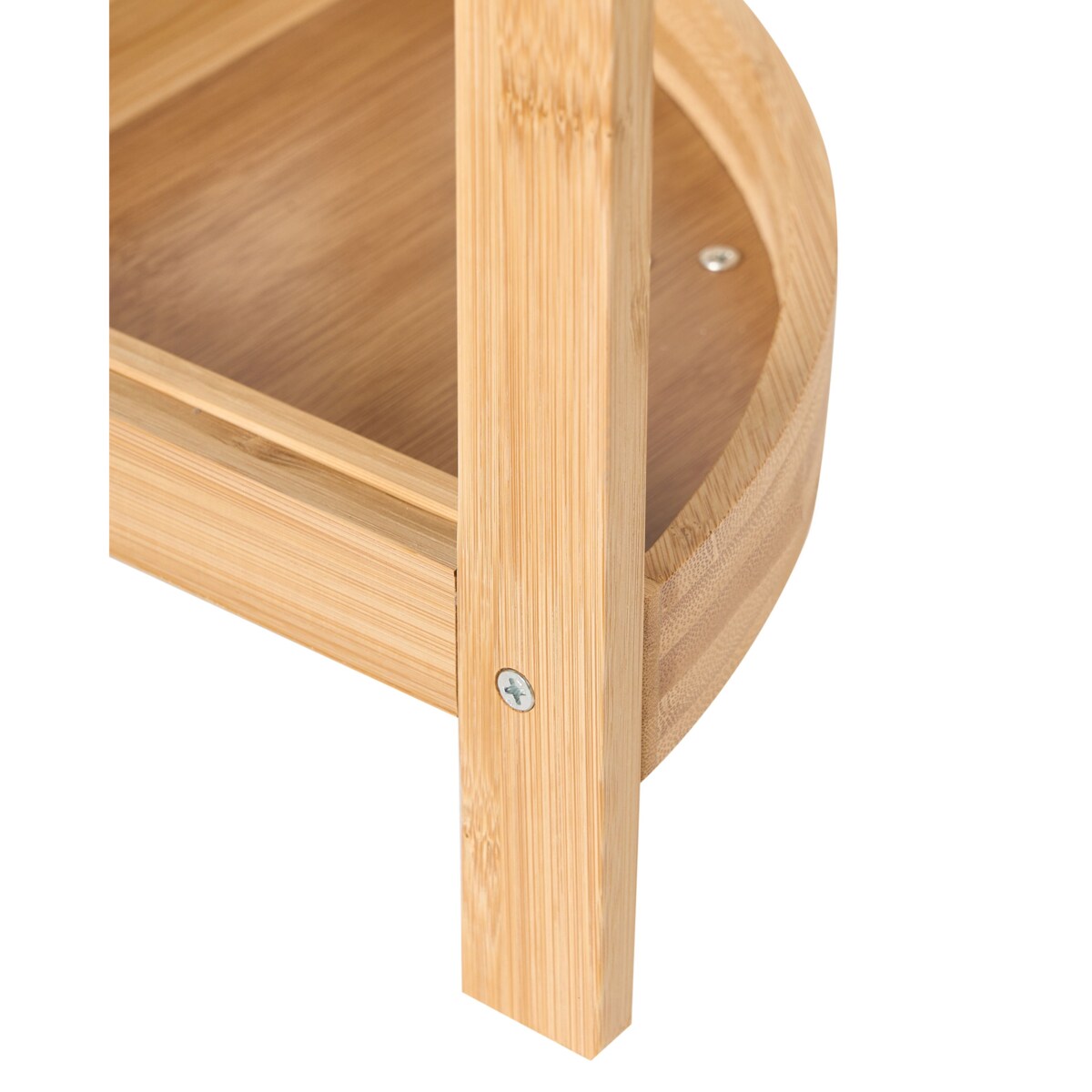 Szafka łazienkowa narożna bambusowa jasne drewno ILLAMPU