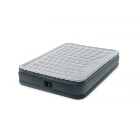 Materac welurowy z pompką elektr 203x152x46 cm INTEX