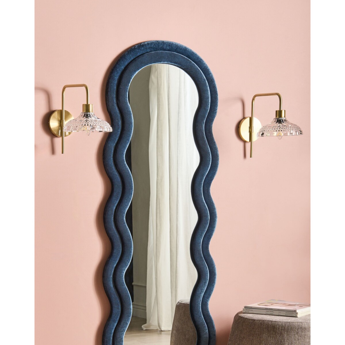 Zestaw 2 lamp ściennych MOLINO Metal Złoty