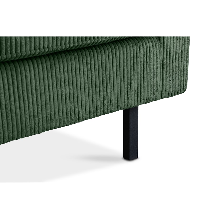 KONSIMO INVIA Sofa w stylu loft sztruks 2 osobowa w kolorze zielonym