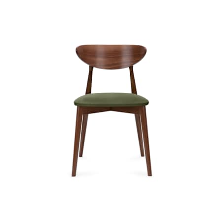 KONSIMO RABI drewniane krzesła 2 sztuki orzech zielony welur