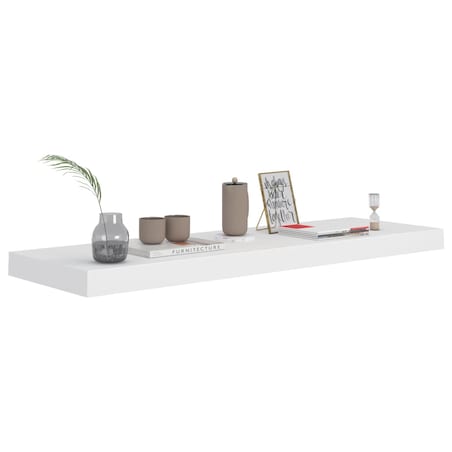 vidaXL Półka ścienna, biała, 80x23,5x3,8 cm, MDF