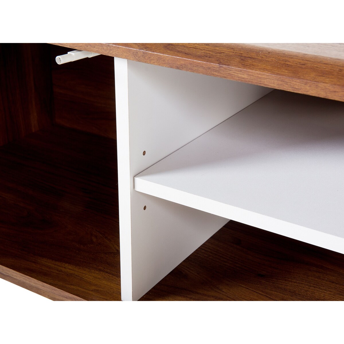 Szafka RTV ciemne drewno z białym ROCHESTER