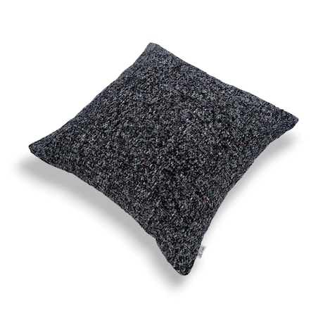 Grafitowa poduszka dekoracyjna 45x45 Fiord - melanż