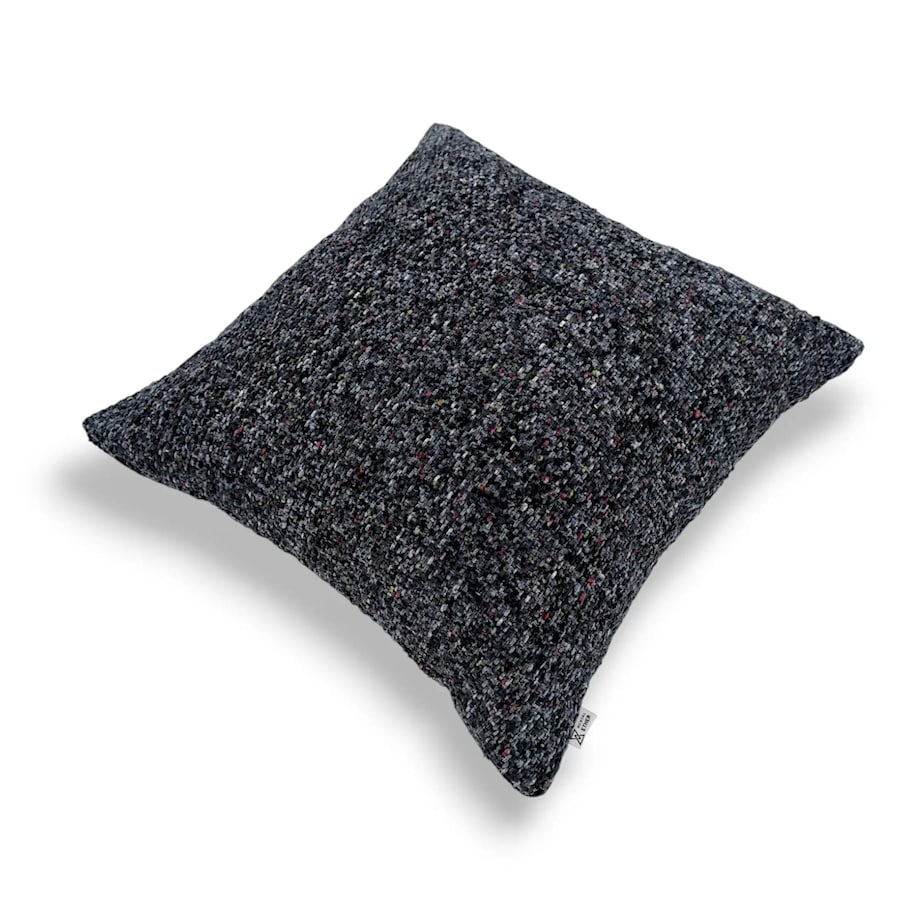 Grafitowa poduszka dekoracyjna 45x45 Fiord - melanż