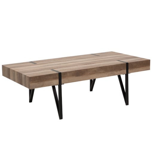 Stolik kawowy brązowy z czarnym ADENA