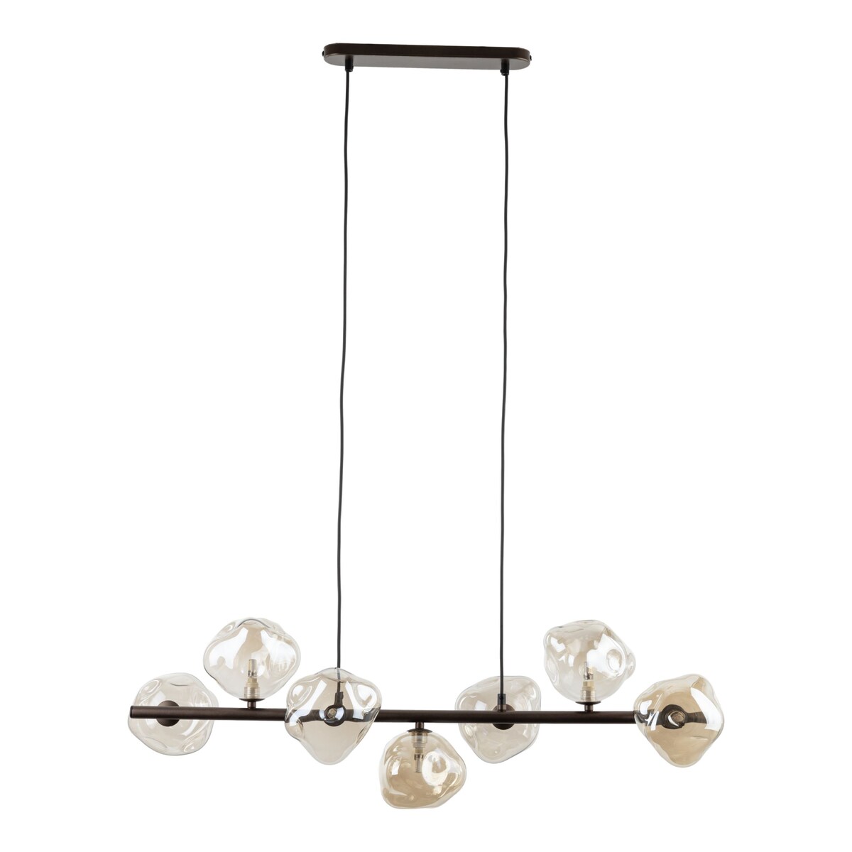 Lampa wisząca TK Lighting LAVA BROWN 11033, 7xG9, bursztynowe szkło, brąz, regulowana wysokość