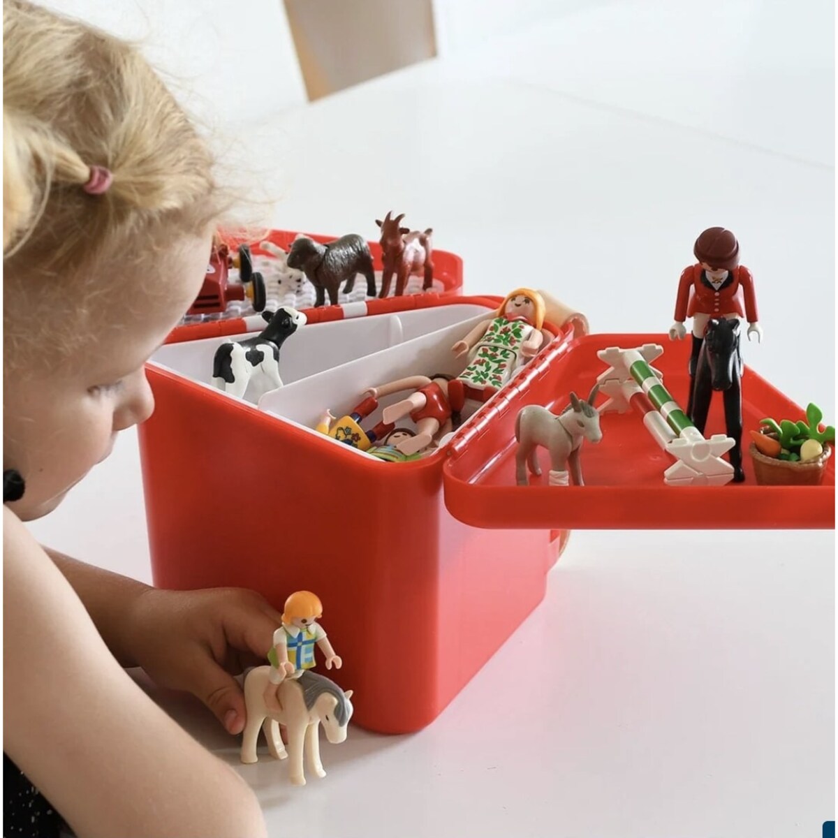 Przenośne pudełko, pojemnik na zabawki TeeBee - turkusowe