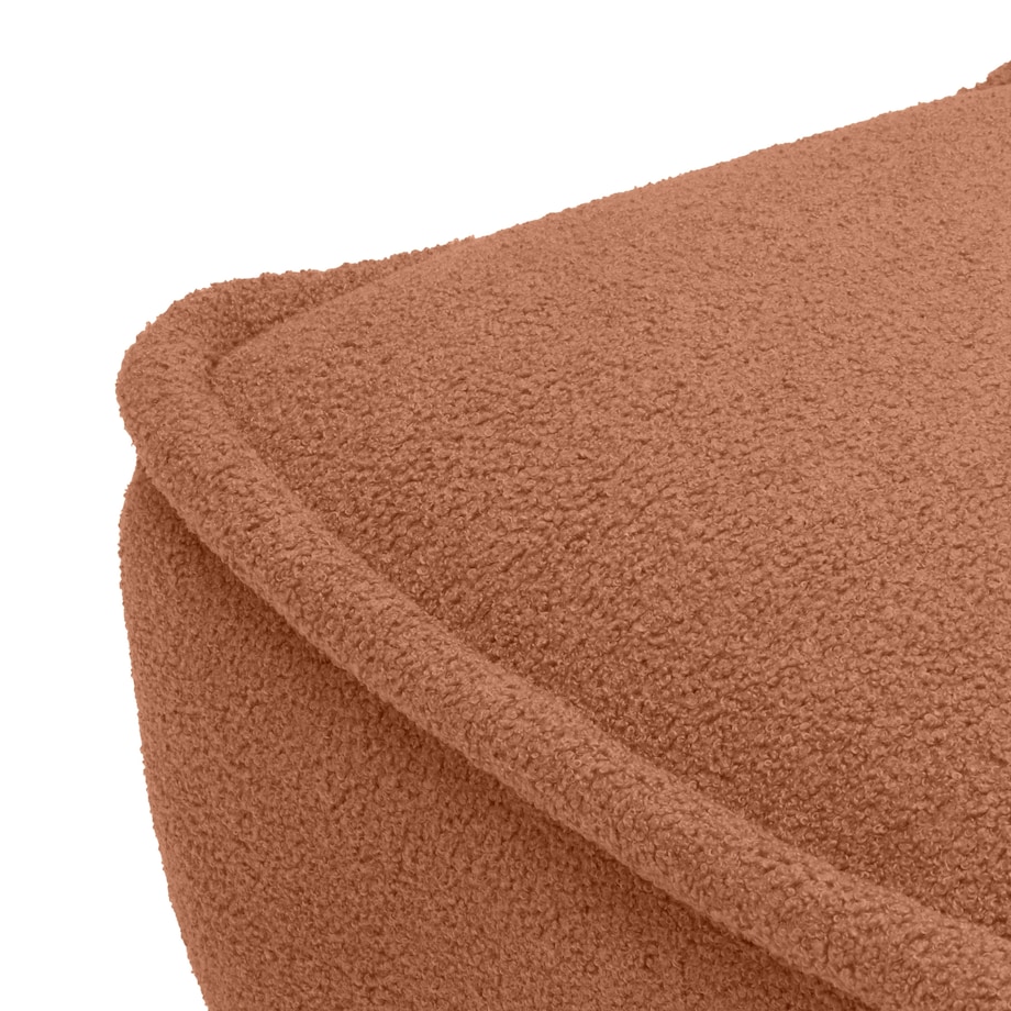 Fotel obrotowy 88x70x90 cm ROTARI bouclé miedziany