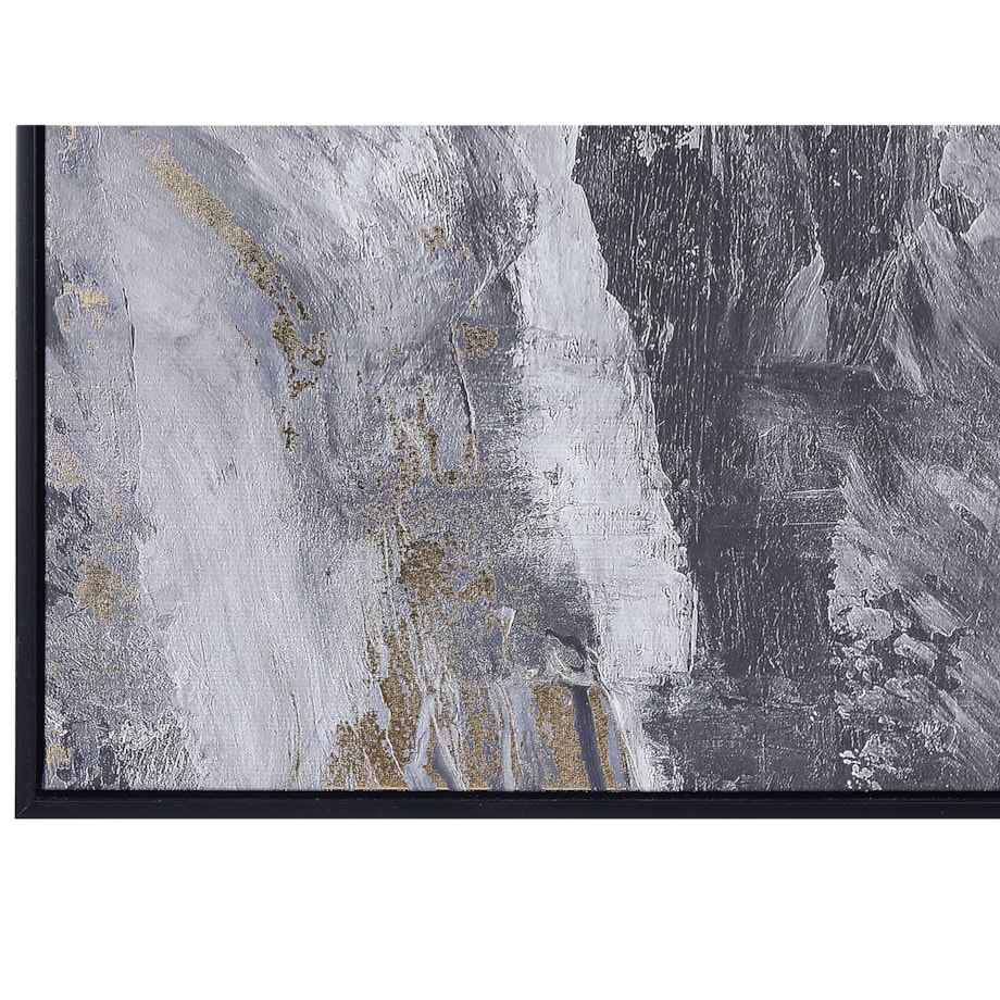 Obraz na płótnie w ramie abstrakcyjny 83 x 103 cm szary JESI