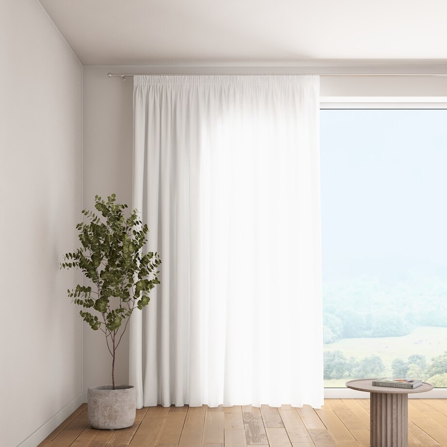 Zasłona na taśmie marszczącej 1 szt. 130x245 biały