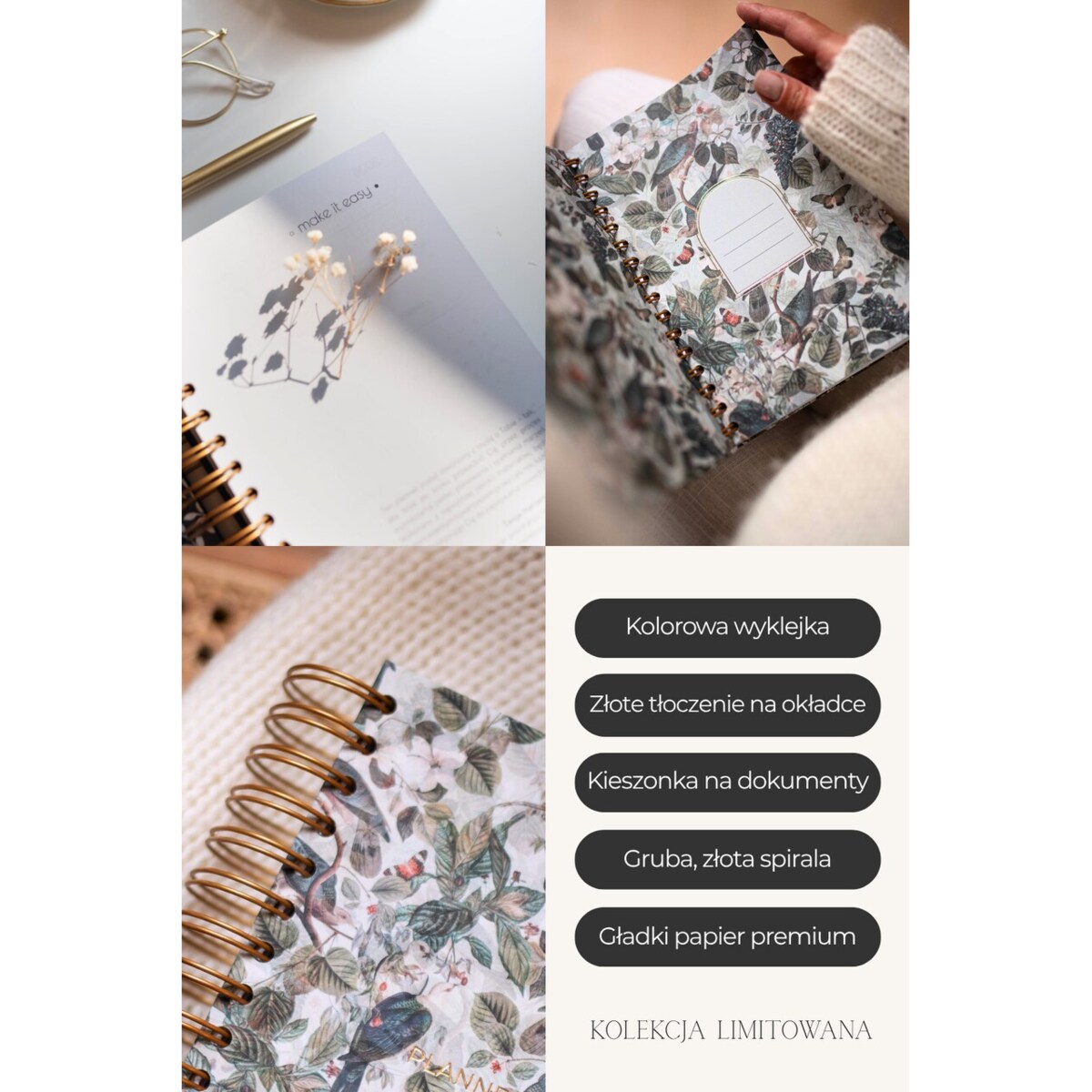 Planner Tygodniowy 2026 na spirali – Bird Garden