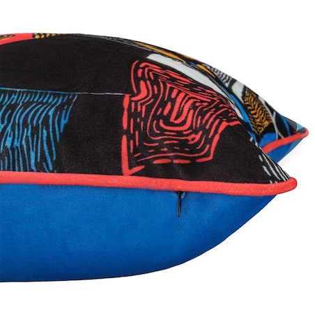 Poszewka dekoracyjna 43x43 kolorowa, abstrakcyjne twarze