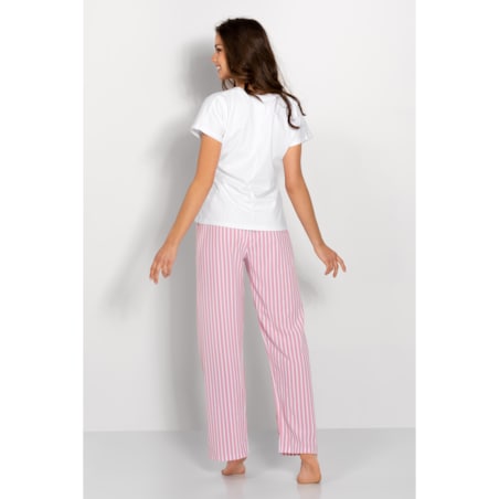 Piżama Jennifer White-Pink, XL