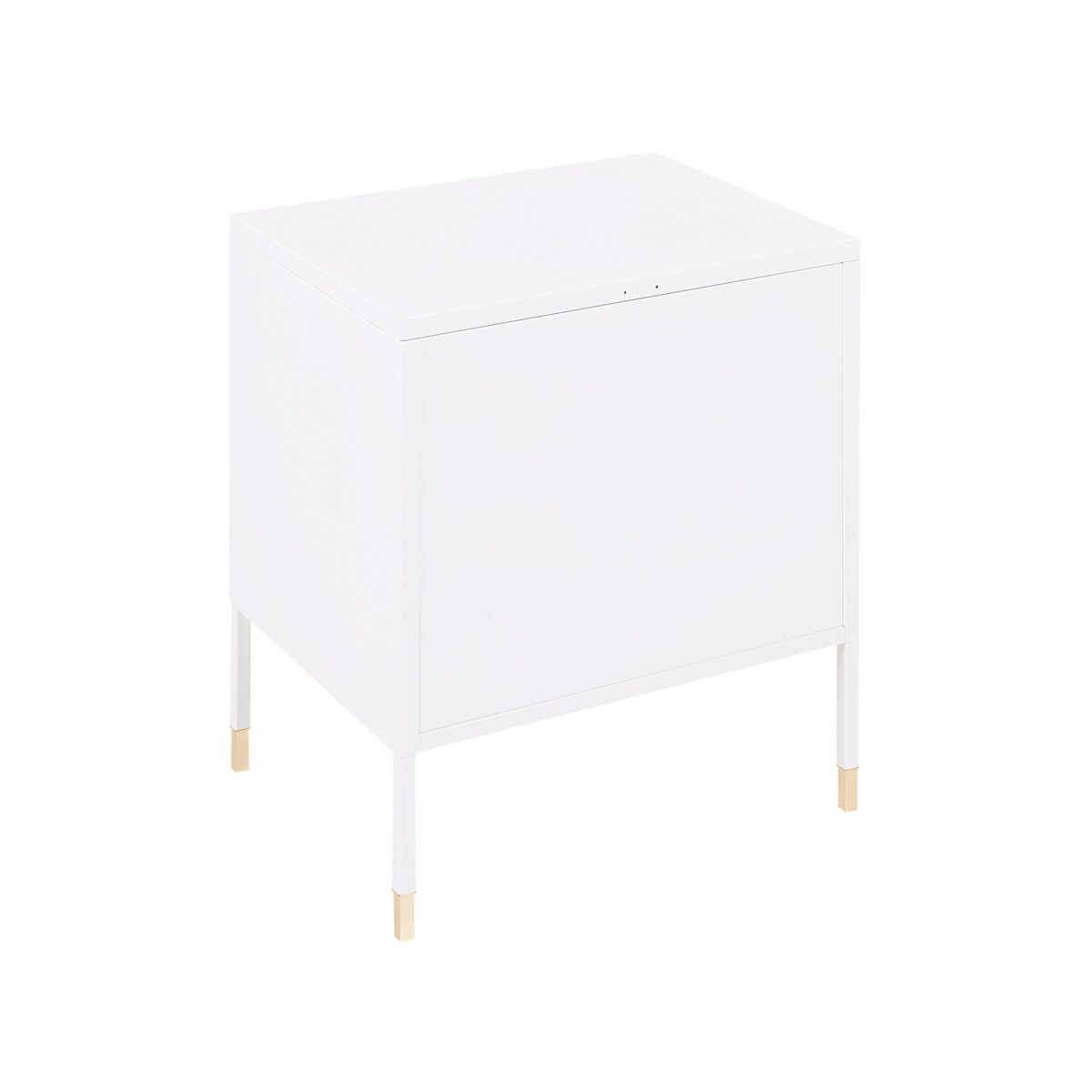 Szafka nocna metalowa biała OSSETT