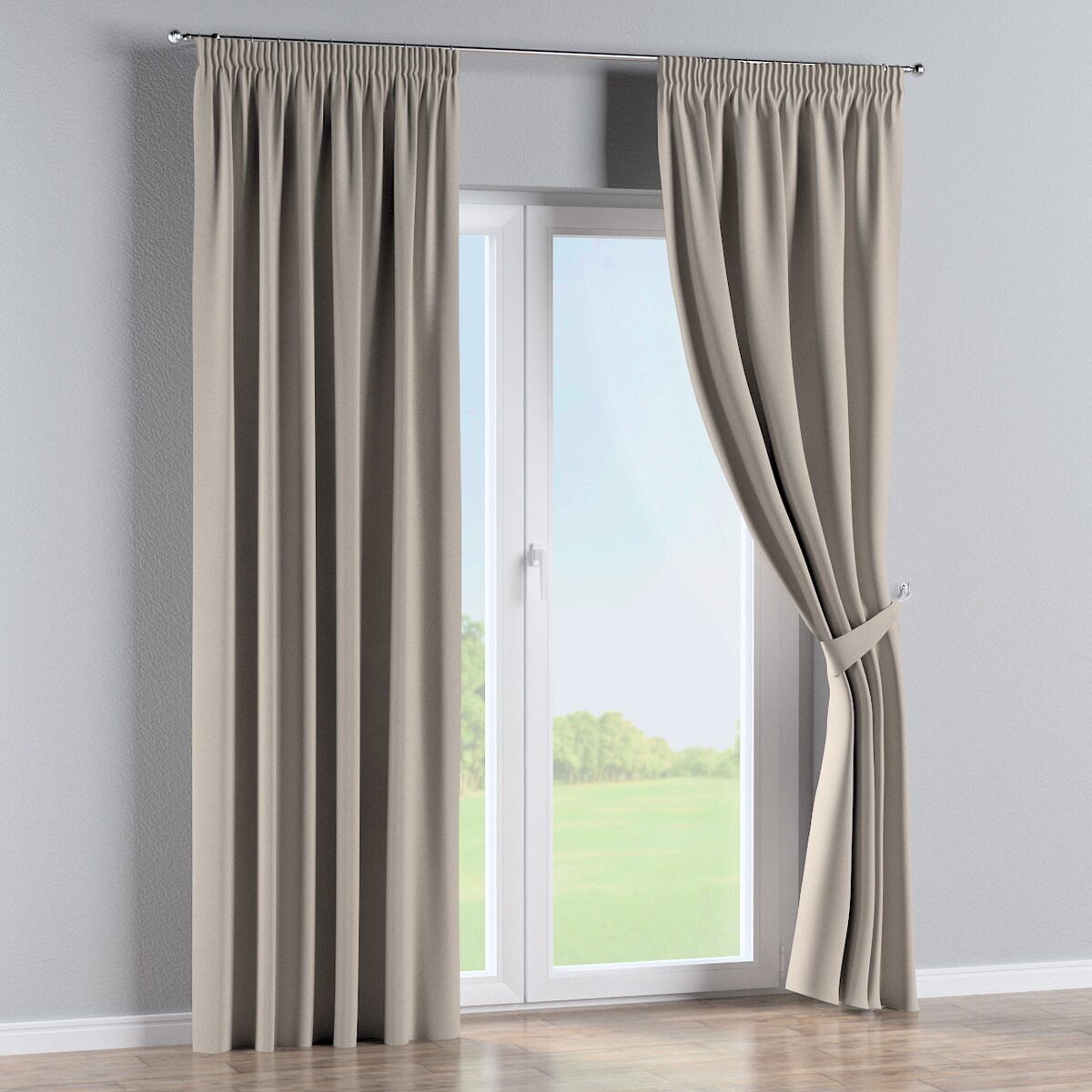 Zasłona na taśmie marszczącej 1 szt. 130x260 szary