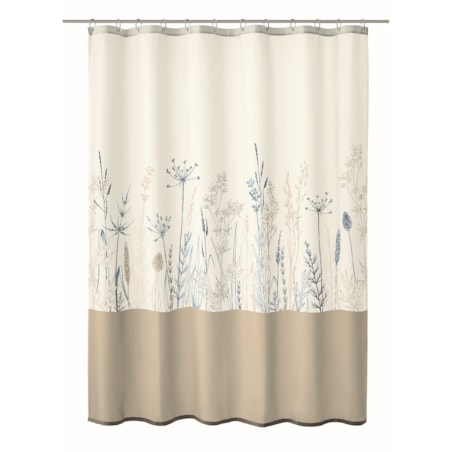 Kleine Wolke Savannah Tekstylna Zasłona prysznicowa motyw suchych traw 180x200 cm