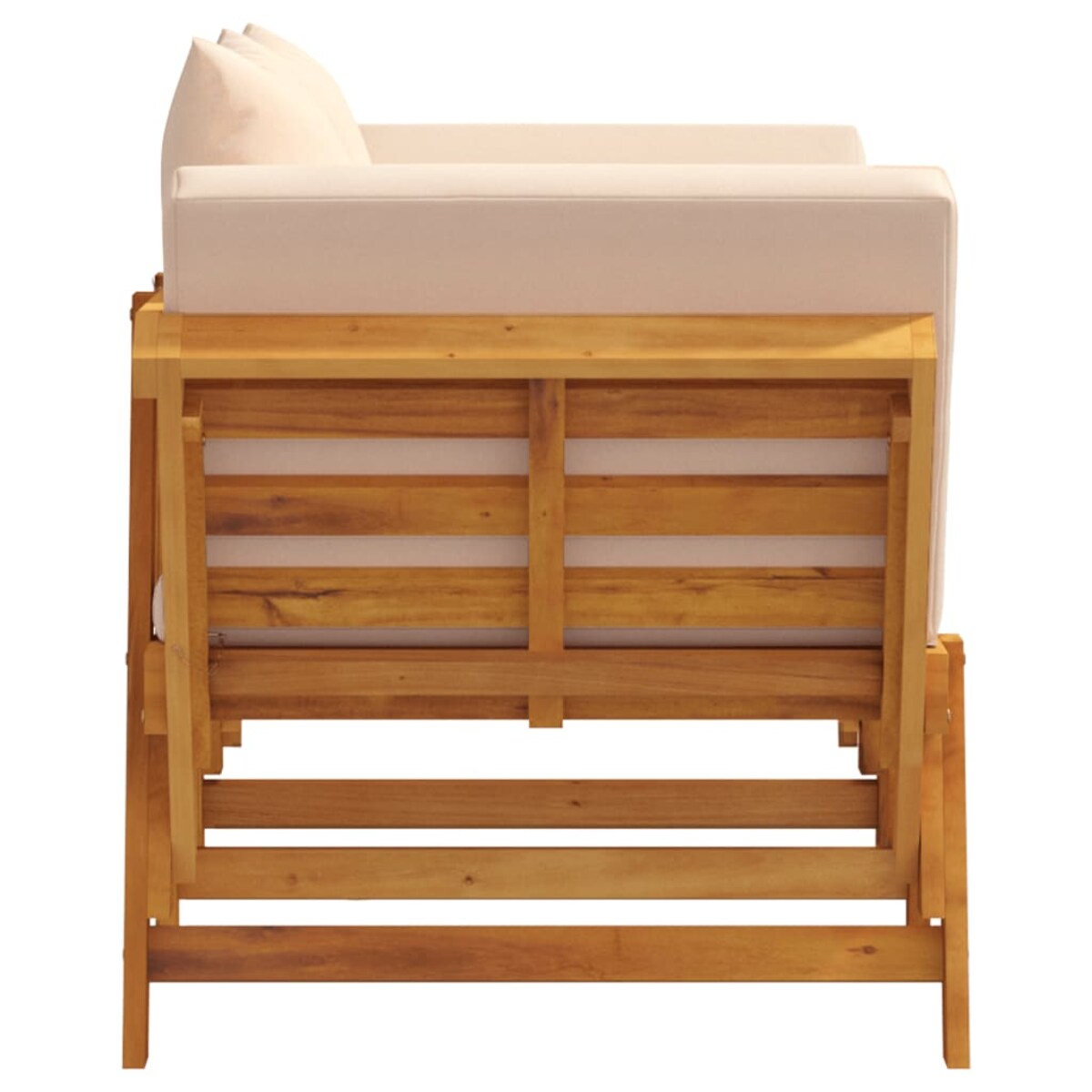 vidaXL Ławka ogrodowa z poduszkami, 2-w-1, lite drewno akacjowe